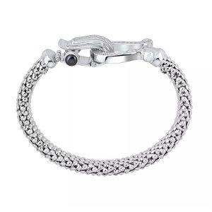 Diamond Horseshoe Bracelet in Italian Sterling Silver 0.32 CT. T.W.